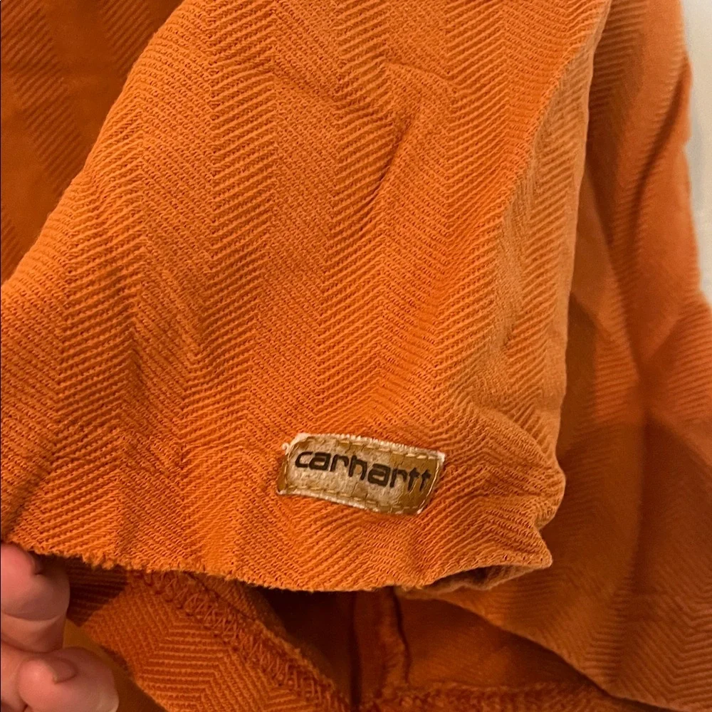 Carhartt Men's Casual Orange Button front Shirt - Picture 5 of 5